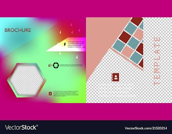 Set of flyer layout template brochure background vector image