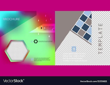 Set of flyer layout template brochure background vector image