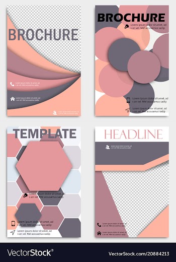 Set of flyer templates brochures design editable vector image