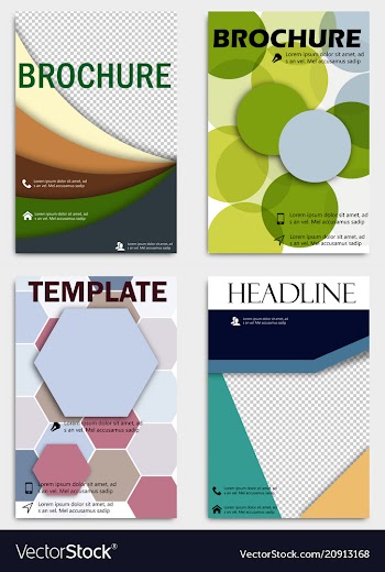 Set of flyer templates brochures design editable vector image