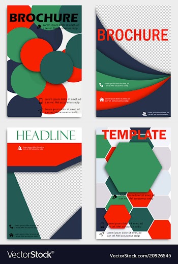 Set of flyer templates brochures design editable vector image