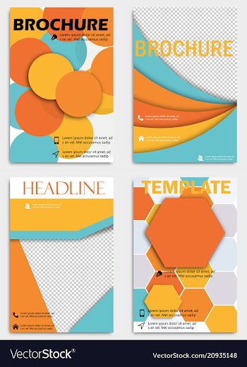Set of flyer templates brochures design editable vector image