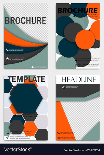 Set of flyer templates brochures design editable vector image