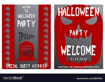 Set of flyers for halloween templates of posters vector image