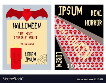 Set of flyers for halloween templates of posters vector image