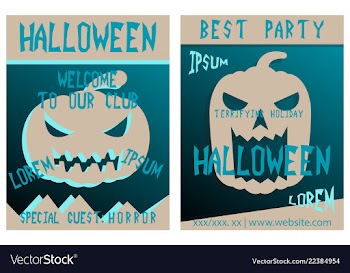 Set of flyers for halloween templates of posters vector image