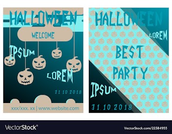 Set of flyers for halloween templates of posters vector image