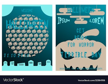 Set of flyers for halloween templates of posters vector image