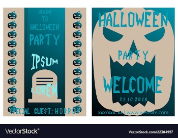 Set of flyers for halloween templates of posters vector image