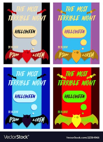 Set of flyers for halloween templates of posters vector image