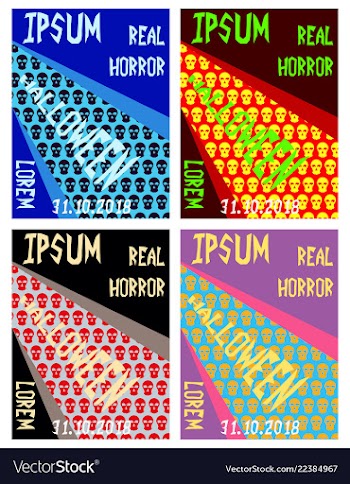 Set of flyers for halloween templates of posters vector image