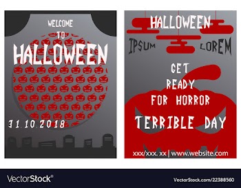 Set of flyers for halloween templates of posters vector image