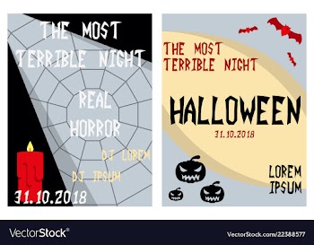 Set of flyers for halloween templates of posters vector image