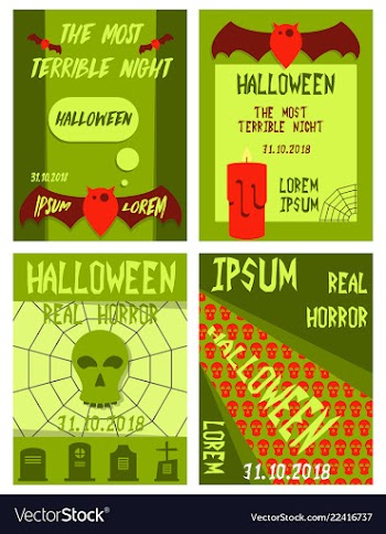 Set of flyers for halloween templates of posters vector image
