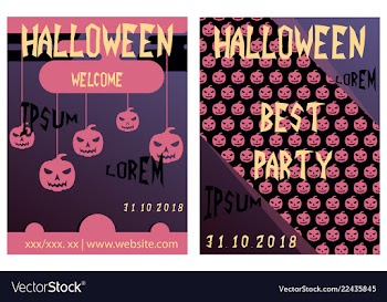 Set of flyers for halloween templates of posters vector image