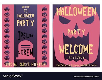 Set of flyers for halloween templates of posters vector image