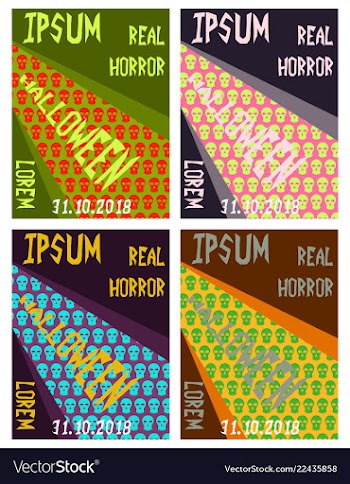 Set of flyers for halloween templates of posters vector image