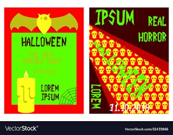 Set of flyers for halloween templates of posters vector image