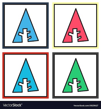 Set of forrest forrst newtork social tree icon vector image