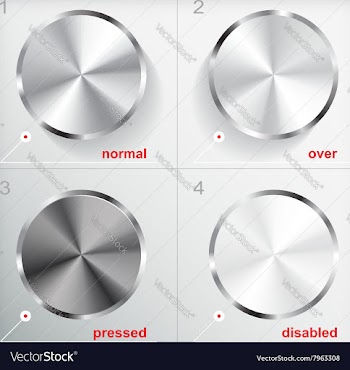 Set of four positions of Cicle empty Metal Button vector image