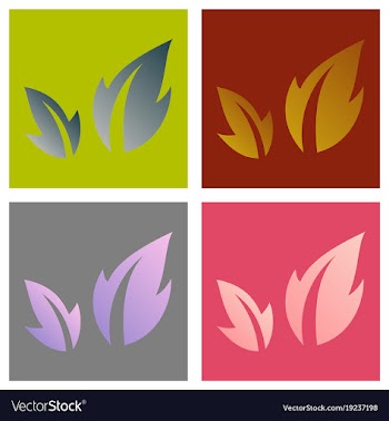 Set of fresh basil leaves icon flat of basil vector image