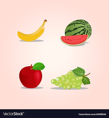 set of fruits fruit collection