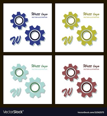Set of gear logo template icon vector image