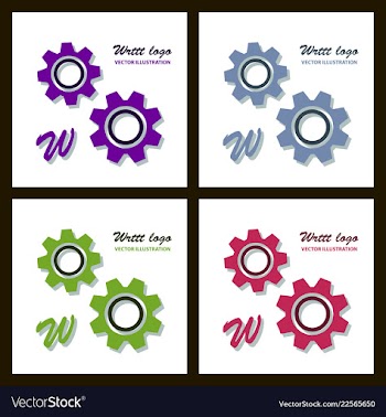 Set of gear logo template icon vector image