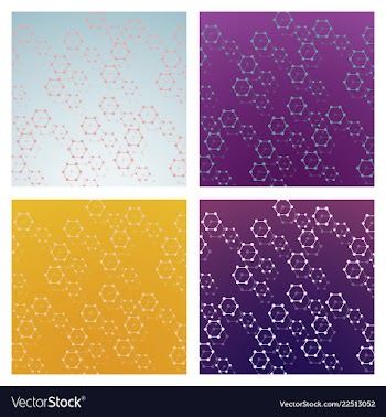 Set of genetic engineering nanotechnology medical vector image