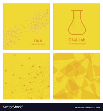 Set of genetic engineering nanotechnology medical vector image