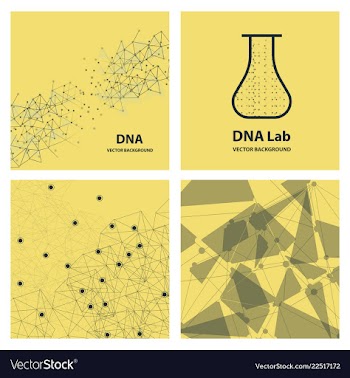 Set of genetic engineering nanotechnology medical vector image