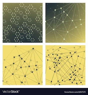 Set of genetic engineering nanotechnology medical vector image