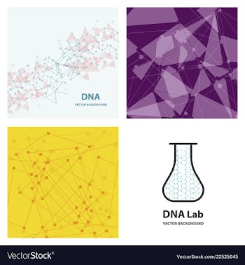 Set of genetic engineering nanotechnology medical vector image