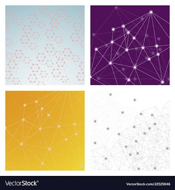 Set of genetic engineering nanotechnology medical vector image