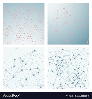 Set of genetic engineering nanotechnology medical vector image
