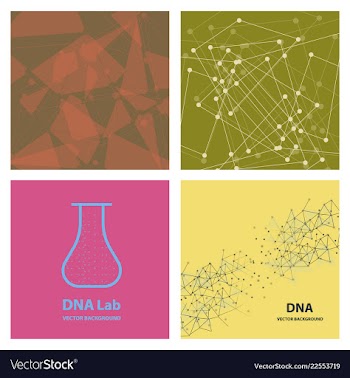 Set of genetic engineering nanotechnology medical vector image