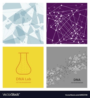 Set of genetic engineering nanotechnology medical vector image