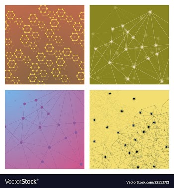 Set of genetic engineering nanotechnology medical vector image