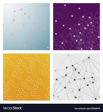 Set of genetic engineering nanotechnology medical vector image