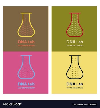 Set of genetic engineering nanotechnology medical vector image