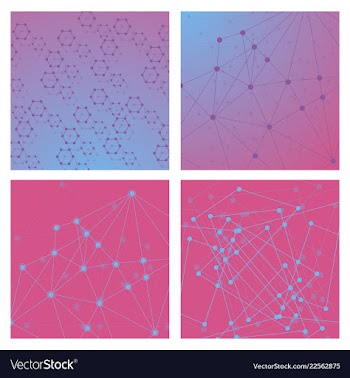 Set of genetic engineering nanotechnology medical vector image