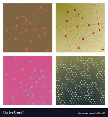 Set of genetic engineering nanotechnology medical vector image