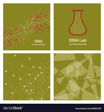 Set of genetic engineering nanotechnology medical vector image
