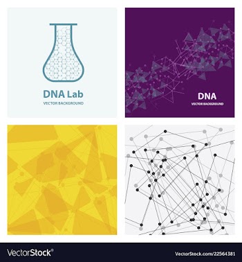 Set of genetic engineering nanotechnology medical vector image