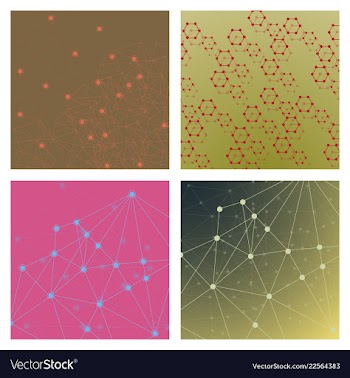 Set of genetic engineering nanotechnology medical vector image