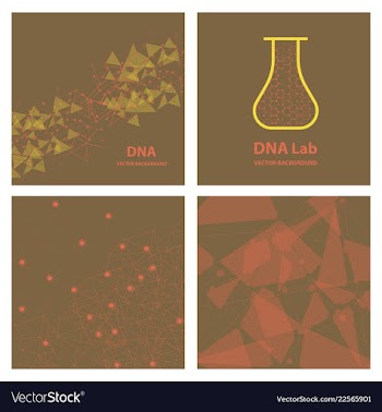 Set of genetic engineering nanotechnology medical vector image
