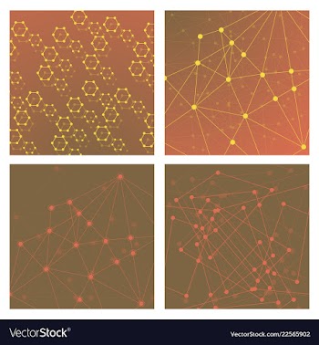 Set of genetic engineering nanotechnology medical vector image