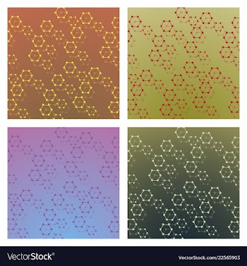 Set of genetic engineering nanotechnology medical vector image