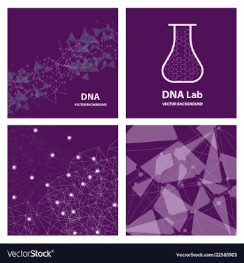Set of genetic engineering nanotechnology medical vector image