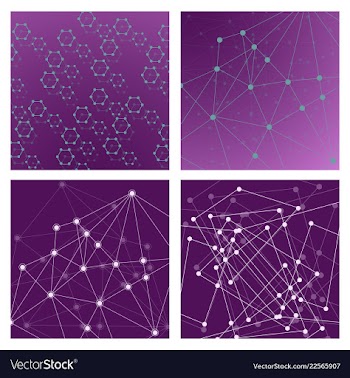 Set of genetic engineering nanotechnology medical vector image